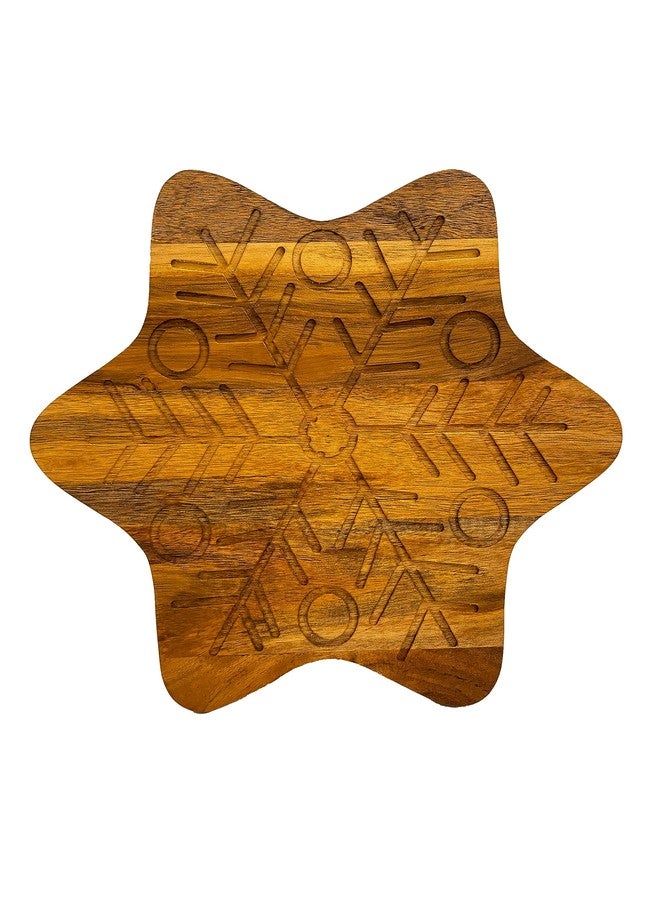 Affinity Decor Wood Cutting Board for Kitchen Star Shaped Wooden Cutting Board with Grooves, Christmas Decorative cutting board for Cheese and Veggies and Charcuterie Serving Platter 11"L x 11"W - Image 1