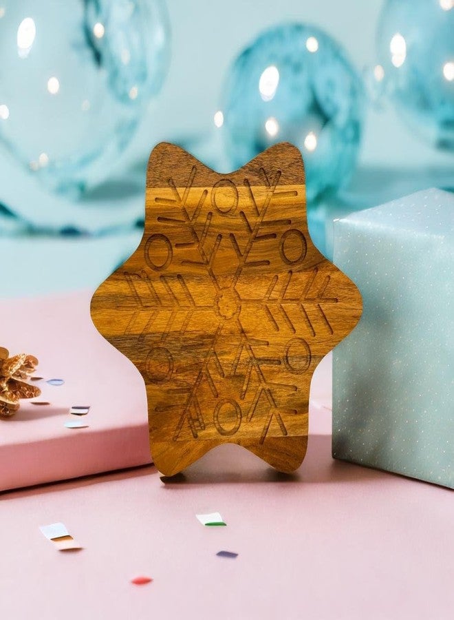 Affinity Decor Wood Cutting Board for Kitchen Star Shaped Wooden Cutting Board with Grooves, Christmas Decorative cutting board for Cheese and Veggies and Charcuterie Serving Platter 11"L x 11"W - Image 3