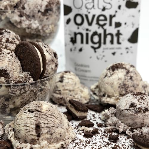 Oats Overnight Cookies & Cream - Overnight Oats with 20g Whey Protein, High Fiber Breakfast Protein Shake - Gluten Free Oatmeal, Non GMO High Protein Oatmeal (2.7 oz per Meal) (8 Pack) - Image 5