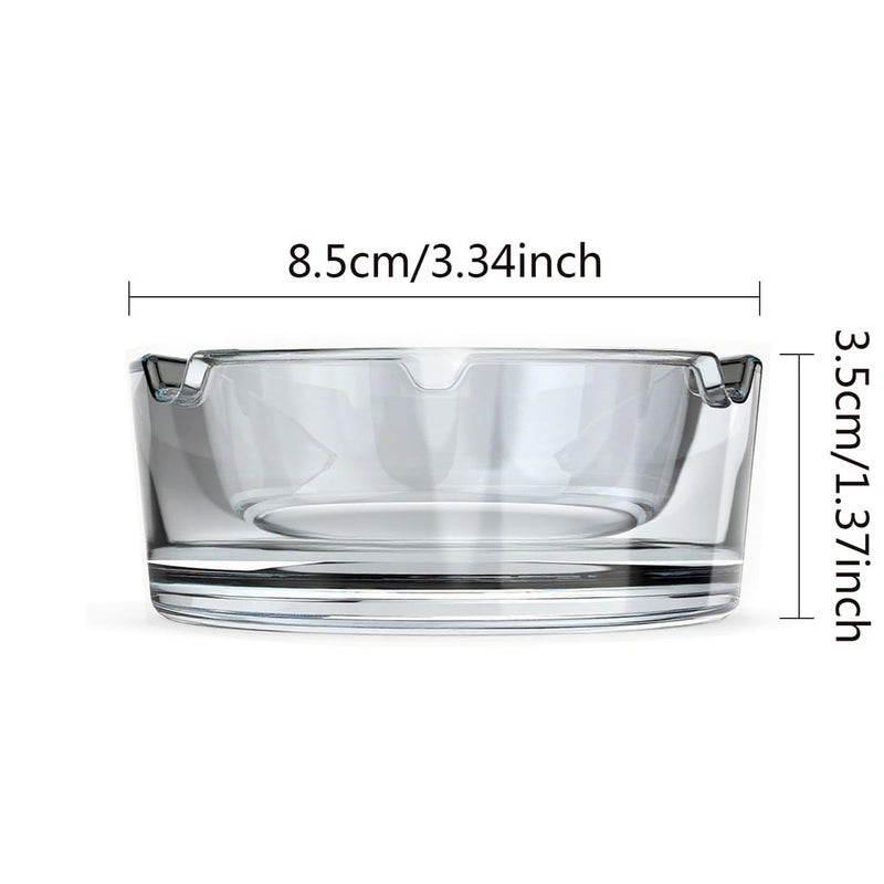 Vintage Glass Ashtray With Green Leaf Design Model YHG0278 Round Smoke Tray For Cigarettes And Cigars Elegant Smoke Resistant Ash Holder For Home Bar Office Plant Themed Retro Style Gift - Image 3