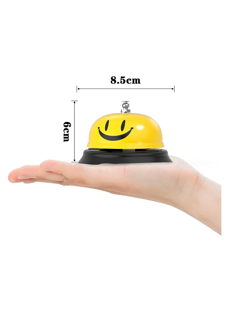 Beauenty Service Call Bell, 2 Packs Yellow Counter Bell with Environmental Protection Paint Anti-rust Coating, Front Desk Bell for Schools, Dinner, Hotel, Reception Areas, Service Bell Dinner Desk Bell  - Image 4