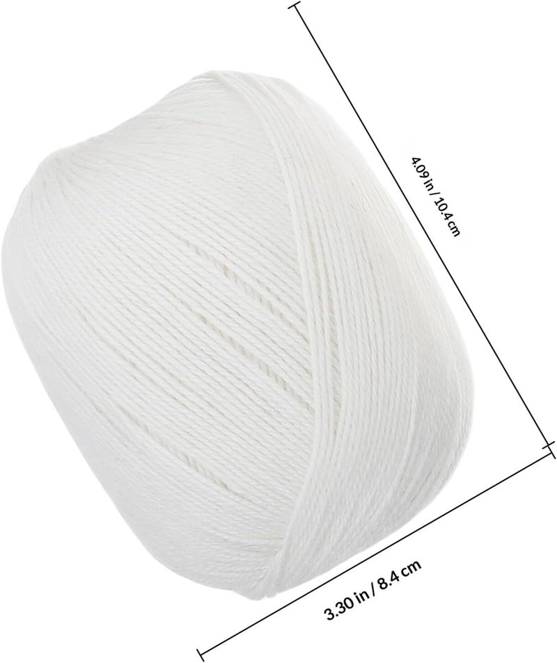 Healeved 6pcs Hand Knitting Cashmere Yarn Set, Fine Medium Weight Fluffy Wool Yarn for DIY Crochet and Knitting, Includes White, Light Gray, and Medium Taupe, for Scarves, Hats, Sweaters, - Image 2