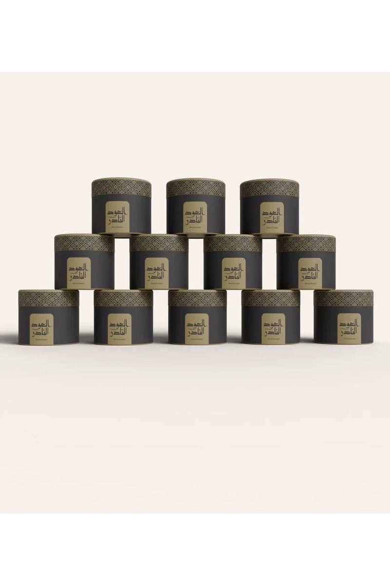 عود لافر توزيعات بخور العود النادر 12 عبوة كل عبوة 10 جرام بخور شرقي فاخر من عود لافر بتصميم أنيق ورائحة تدوم طويلاً - Image 1