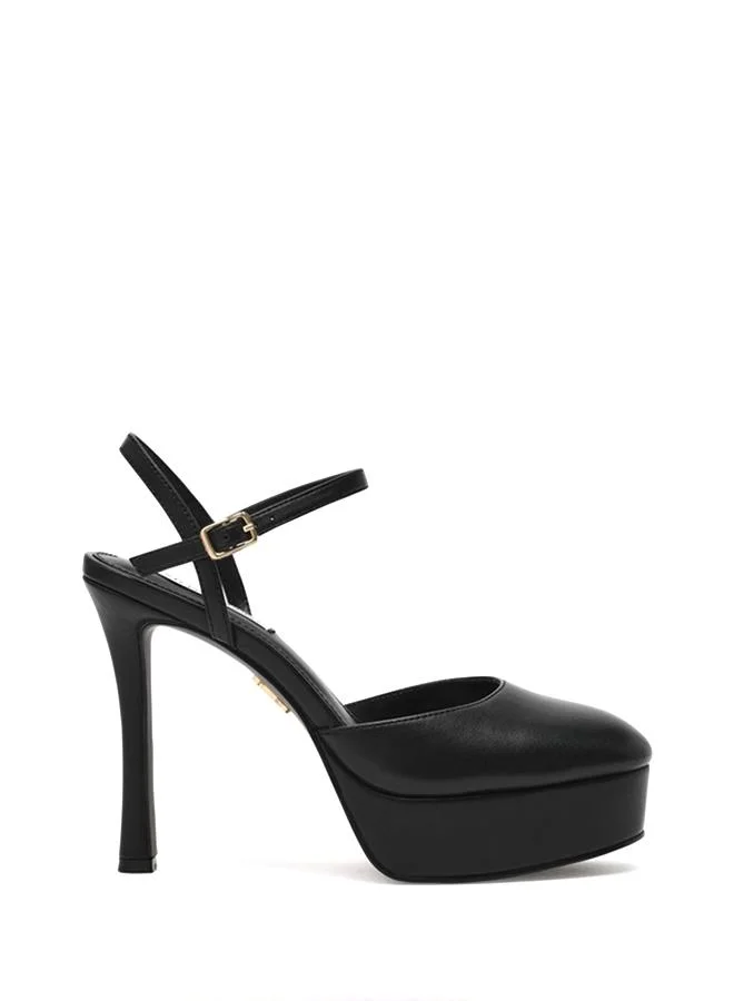 Ravished Black Women's Ankle-Strap Pumps