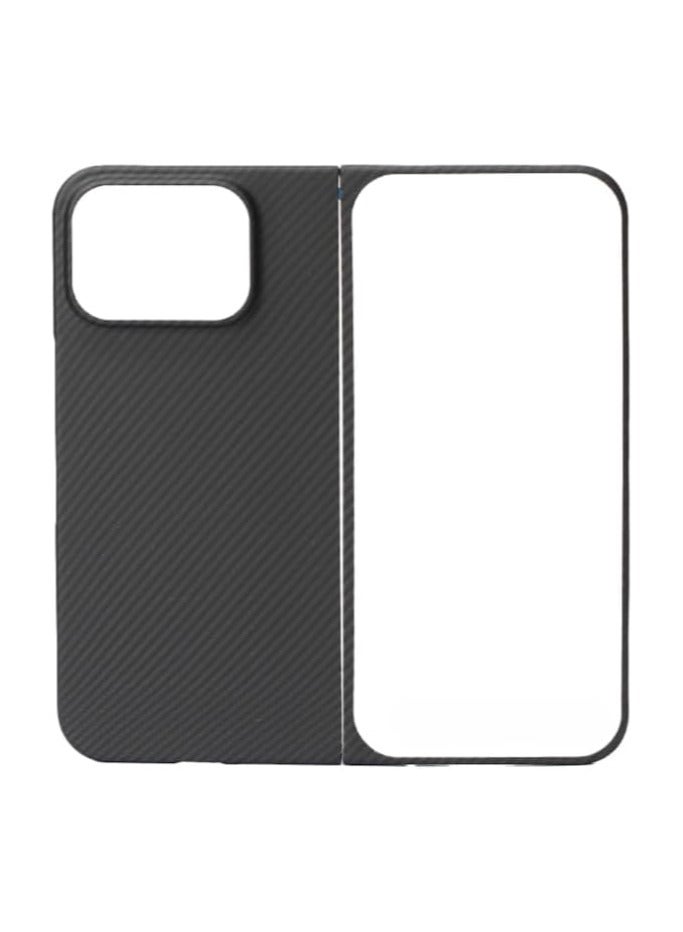 حافظة هاتف من ألياف الكربون 600D متوافقة مع Google Pixel 9 Pro Fold (2024)، غطاء رفيع فائق الفخامة من ألياف الأراميد لـ Pixel 9 Pro Fold.