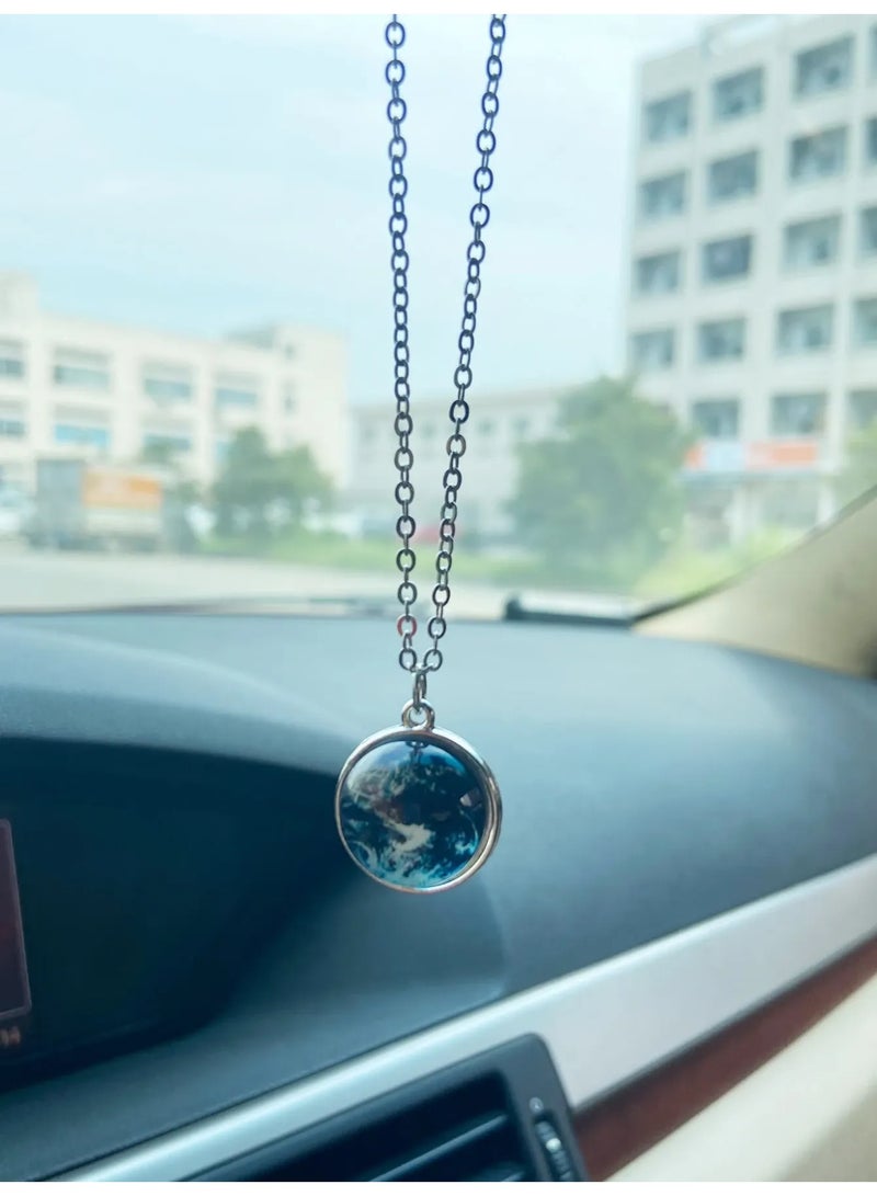 Car Accessory – Earth Globe Hanging Charm for Rearview Mirror, Necklace, Keychain, or Bag Decoration - Image 1