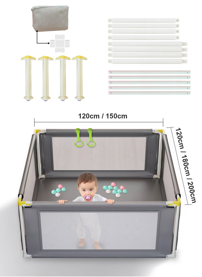 MaBaby Cross-Border Game Fence Guardrail Baby Baby Fall Children Crawling Mat Living Room Indoor Ground Toddler Fence  - Image 2