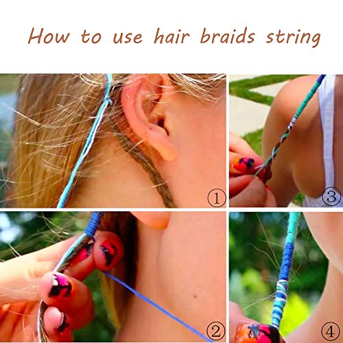 MIMAN Girls Hair String For Braids Dreadlocks DIY Braided Hair Wrap Colorful Styling Hair Braiding Yarn Hair Strings for Hip-hop Hair Accessories - Image 4