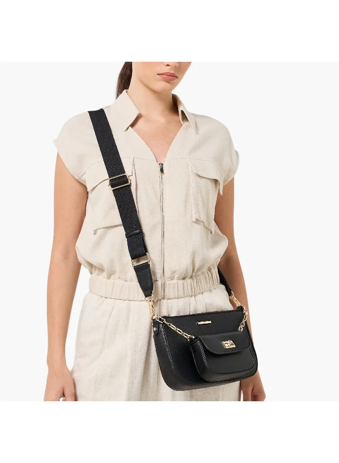 Sasha Sasha Printed Crossbody Bag with Detachable Pouch