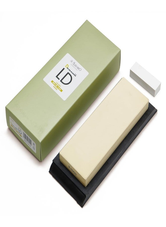 Suehiro DEBADO LD-601 [Standard size] Non-soaking whetstone Sharpening stone Finishing grit #4000 Splash-and-Go [Including rubber base] - Image 1