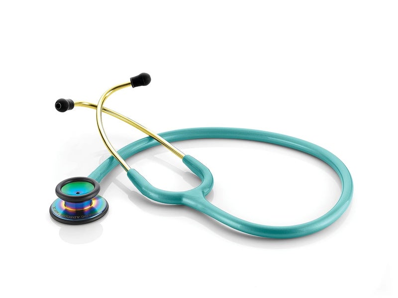 ADC Adscope 603 Clinician Stethoscope with Tunable AFD Technology, 31 inch Length, Iridescent Metallic Caribbean - Image 3