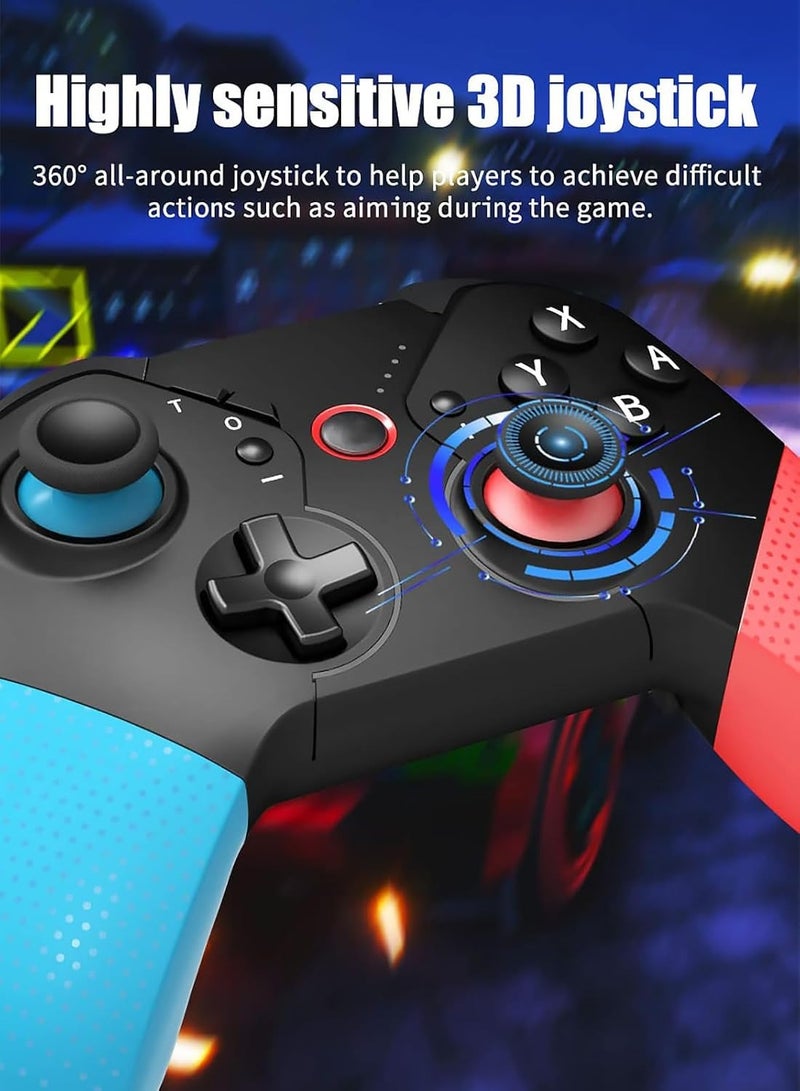 SOLARAE Wireless Game Controller for Switch/Lite/OLED - Pro Joystick with Gyro Axis, Turbo Dual Shock, and Wake-Up Function for Enhanced Gaming Experience. - Image 3