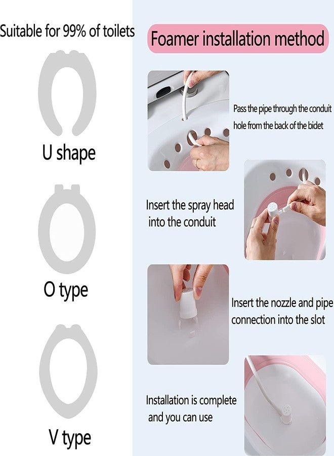Wrixty Sitz Bath for Hemorrhoids, Sitz Bath for Toilet Seat, Postpartum Care, Yoni Steam Seat for Women, Collapsible, Flusher Hose, Drain Holes, Wider Seating Area, Deeper Bowl - Image 4
