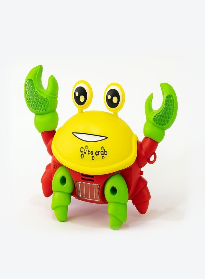 TOHIBEE Crawling Crab Baby Toy, Sensing Interactive Walking Dancing Baby Sensory Toy with Music, Infant Tummy Time Toys, Fun Birthday Gift for Infant Toddler Boy Girl (Yellow-red, Mini) - Image 2