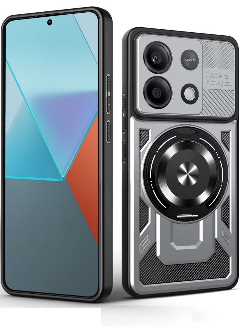 Case Cover Shock Resistant Protect Camera TPU + PC Compatible with Redmi Note 13 4G (Grey)
