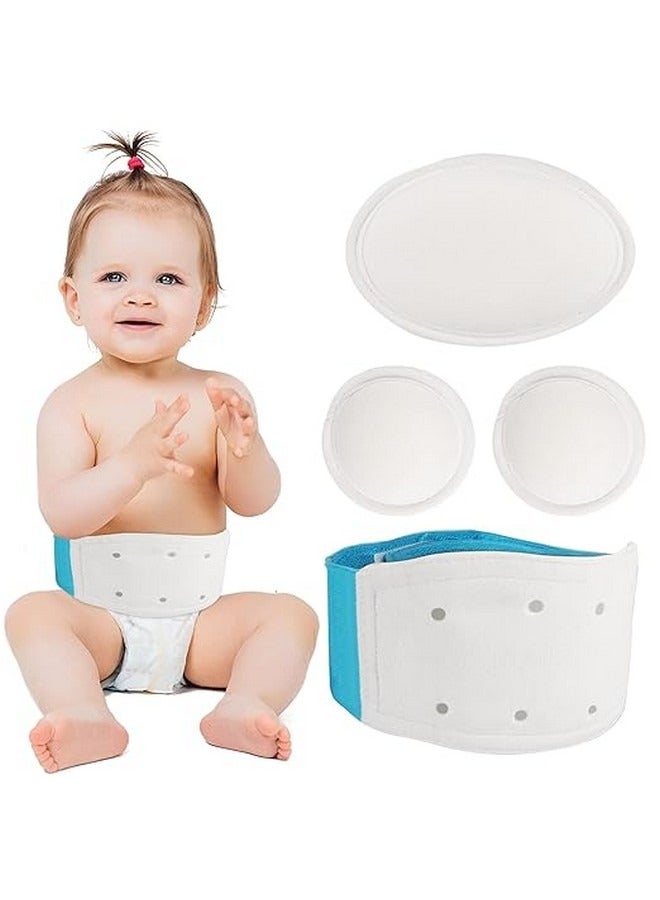 Beauenty Baby Umbilical Hernia Belt with 3 pcs Foam Compression Pads – Stretchable and Breathable Baby Belly Button Band Hernia for Newborn Umbilical Cord (for 15 -22 Inches Waist) - Image 1