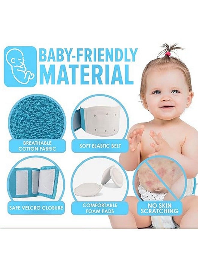 Beauenty Baby Umbilical Hernia Belt with 3 pcs Foam Compression Pads – Stretchable and Breathable Baby Belly Button Band Hernia for Newborn Umbilical Cord (for 15 -22 Inches Waist) - Image 5