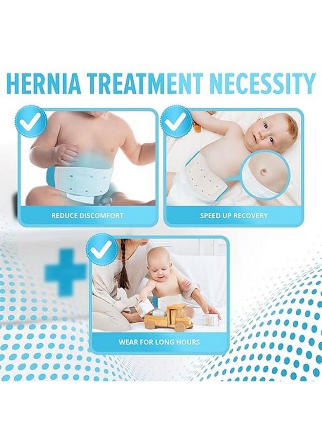 Beauenty Baby Umbilical Hernia Belt with 3 pcs Foam Compression Pads – Stretchable and Breathable Baby Belly Button Band Hernia for Newborn Umbilical Cord (for 15 -22 Inches Waist) - Image 4