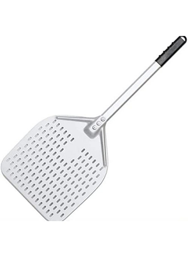 THW مقلاة بيتزا THW® 12"x14" مع مقبض بطول 31" | مجداف بيتزا احترافي من الألمنيوم مصقول يدويًا | 100% درجة غذائية | مجرفة خبز غير لاصقة للبيتزا، الخبز، المعجنات | مقبض بلاستيكي متين | فضي - Image 1