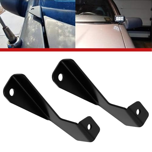 telfair Upper Hood Ditch LED Light Pod Mount Brackets Compatible with 19891995 Toyota 4Runner 3rd Gen Pickup - Image 3