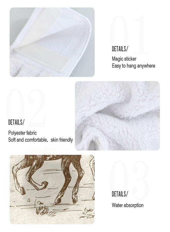 WELLDAY 2 Pcs Hanging Hand Towels Soft Absorbent Western Desert Cowboy Towel for Kitchen Bathroom - Image 5