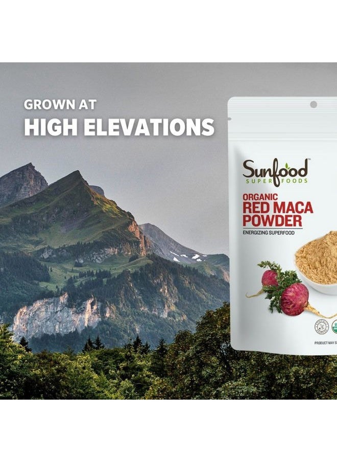 sunfood superfoods - Red Maca Root Powder | Organic | Raw | No Additives, Fillers or Preservatives | 8oz - Image 1