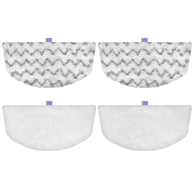 Steam Mop Replacement Pads Compatible with Bissell Powerfresh Mop Pads for Bissell 1940 1806 1544 1440 2075 2685 2814 Series Mops Resuable Floor Steamer Mop Pad Refills for Dry  Wet Cleaning 4 Pack