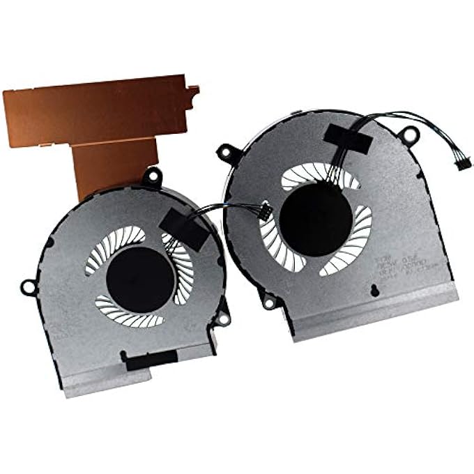 CPU & GPU COOLING FAN L30204-001 & L30203-001 FOR HP OMEN 15-DC SERIES LAPTOPS (5.12" X 3.6" X 4.5", 5V DC, 3500 RPM, 30DB, BLACK, POLYCARBONATE) - Image 2