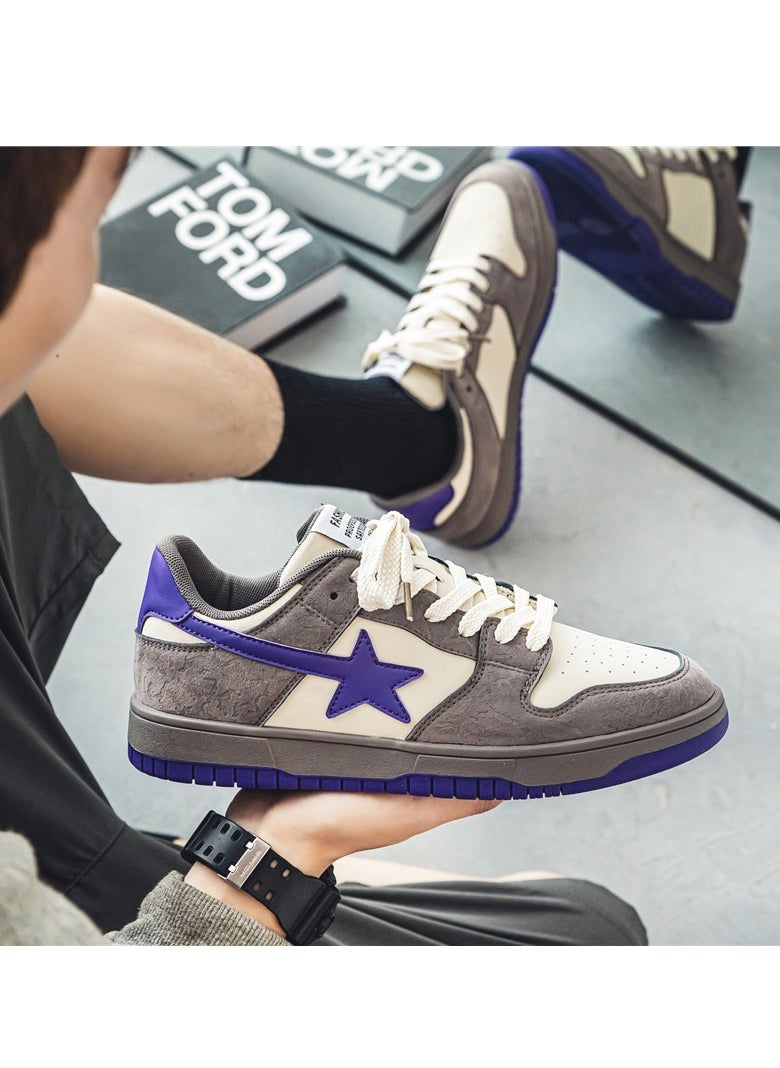 KUYING - New Fashion Trend Men's Board Shoes Gradient Low Top Sports Shoes - Image 1