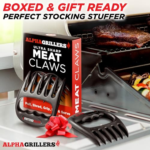 Alpha Grillers Meat Shredder Claws - BBQ Smoker Accessories Grilling Gifts for Men - Stocking Stuffers for Men - White Elephant Gifts Useful Ideas - Grill Tools for Pulled Pork - Image 3