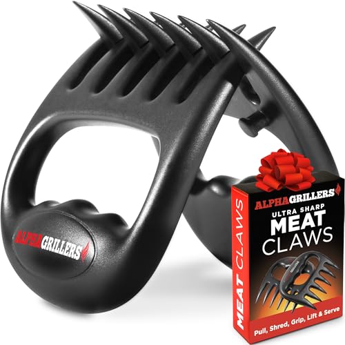 Alpha Grillers Meat Shredder Claws - BBQ Smoker Accessories Grilling Gifts for Men - Stocking Stuffers for Men - White Elephant Gifts Useful Ideas - Grill Tools for Pulled Pork - Image 1