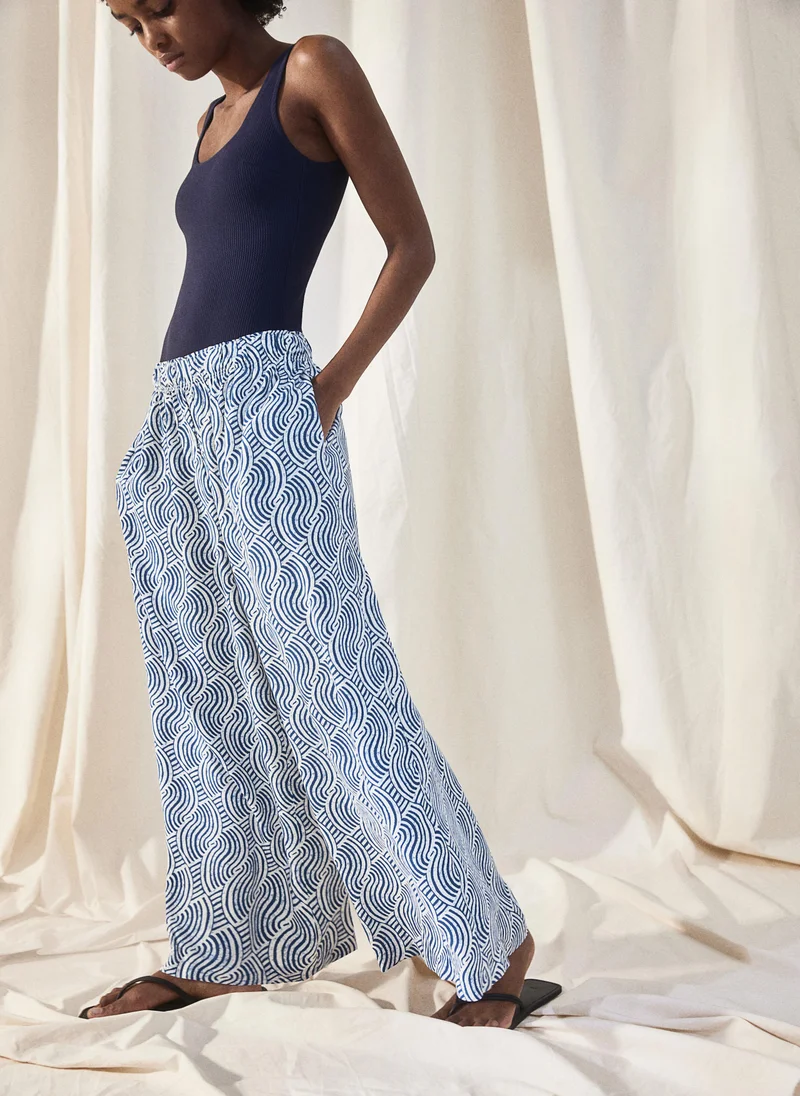 H&M Cropped Pull-On Trousers