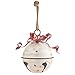 RAZ Imports RAZ Imports Yuletide Gathering 13.75" White Glittered Jingle Bell with Red Bow Ornament  - Image 2
