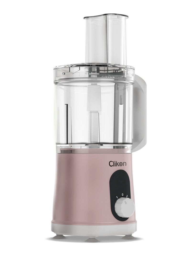 Clikon 3 Speed Multi Chopper Mini Food Processor With 700ML Jar Capacity, Stainless Steel Blades | Perfect For Blending & Chopping Fruits, Vegetables & More 0.7 L 500 W CK2678 Pink - Image 4