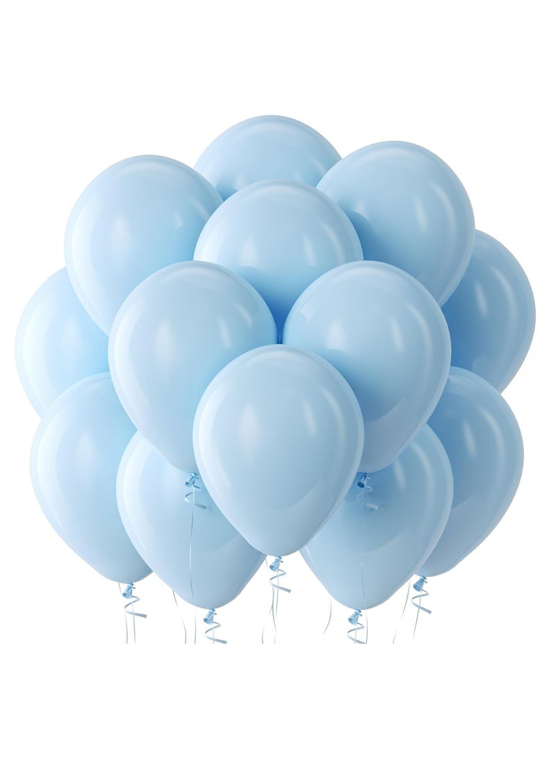 100 Pack 12 inch Round Helium Pastel (Sky) Blue Balloons for Wedding Baby Shower Birthday Party Decoration - Image 1