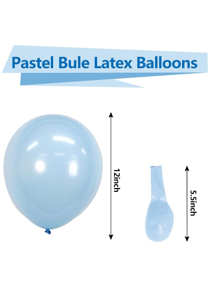100 Pack 12 inch Round Helium Pastel (Sky) Blue Balloons for Wedding Baby Shower Birthday Party Decoration - Image 2