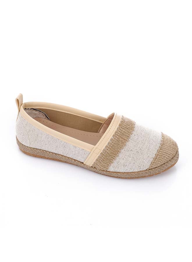 ICE CLUB ICE CLUB Natural Edge Slip-On Flat - Beige - Image 1