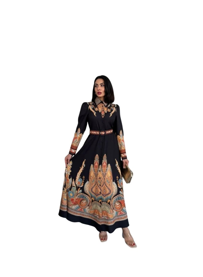 Well Elegant and eye-catching women's dress, proudly made in Turkey. Designed with authentic traditional patterns - Image 3