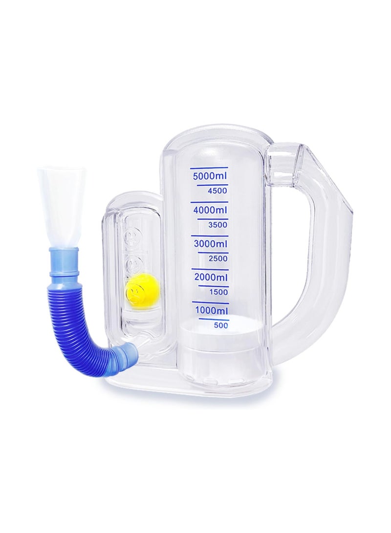 Lung Breathing Exercise Device for Adults, 5000ml Capacity with Flow Rate Indicator, Deep Breathing Trainer for Enhanced Lung Strength, Easy to Use Breathing Training Tool. - Image 2