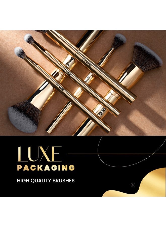 Mars مجموعة فرش مكياج أرتيستس أرسنال للمكياج الاحترافي | فرش دمج ظلال العيون (3 قطع) | فرشاة أساس، فرشاة أحمر خدود، فرشاة بودرة وفرشاة أساس (1 قطعة لكل منها) - Image 3