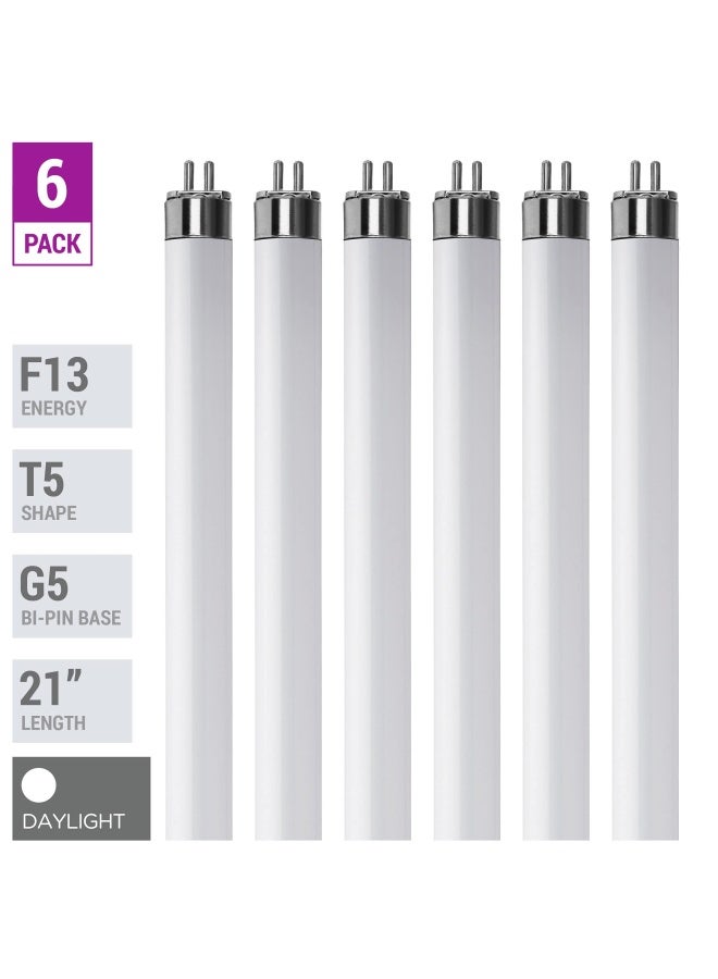 KOR F13T5D T5 21 Inch Under Counter Fluorescent Bulbs Bright White Daylight 6500K 13 Watt F13T5 D 21 D Long Life Replacement Tubes For Under Cabinet Lights Pack Of 6 Bulbs - Image 2