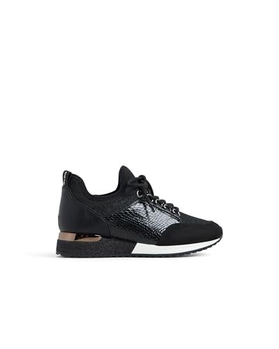 ALDO womens Courtwood Lace-up Fashion Lace Up Sneaker, Black, 8.5 US - Image 2