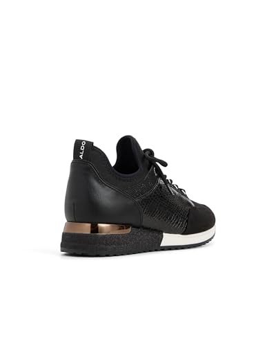 ALDO womens Courtwood Lace-up Fashion Lace Up Sneaker, Black, 8.5 US - Image 4
