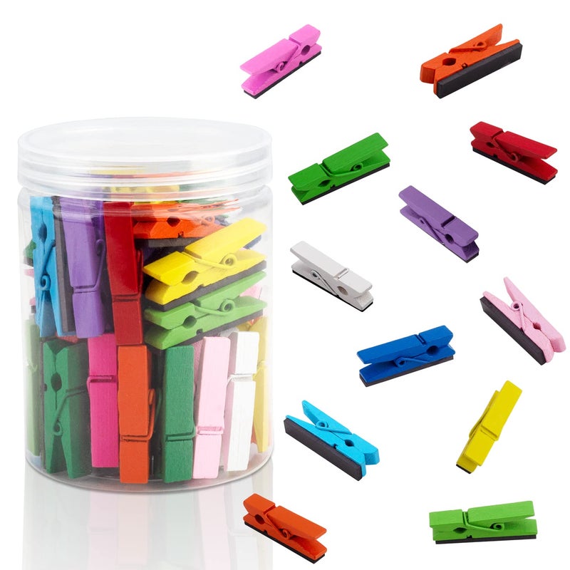 Deoot 30 Pack Multicolored Magnetic Clips Fridge Magnet with Clips Refrigerator Magnets for Whiteboard Dry Erase Magnets for Teaching Supplies Office Home