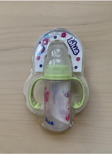 Pink Blue Feeding Bottle with Handle 160 ml for your children - Green