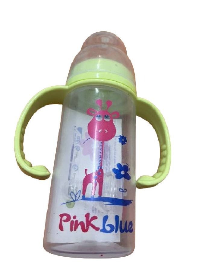 PINK & BLUE - Pink Blue Feeding Bottle with Handle 160 ml for your children - Green - Image 1