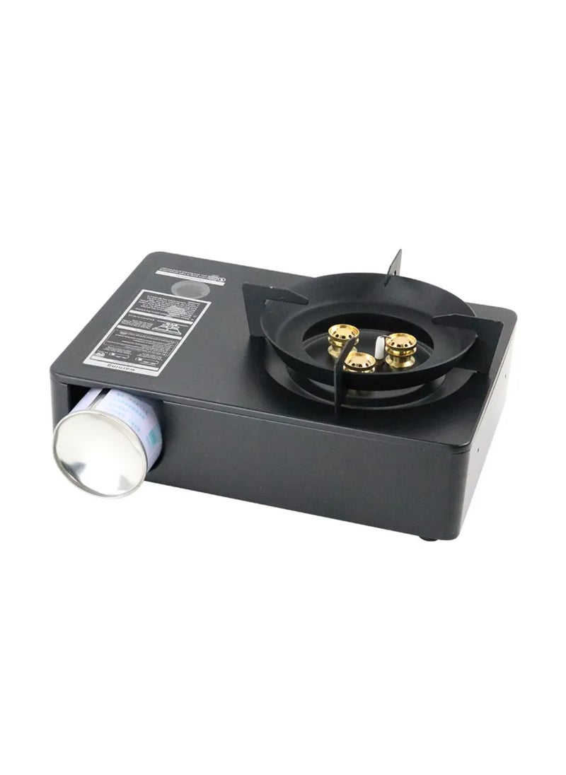 Tradeo - Portable Camping Stove, Extra High Output, Single Burner Butane Stove Camping Accessories, Outdoor Windproof Camp Stove, Camping Cooking Grill, Propane Burner and Backpacking Essentials. Black - Image 1