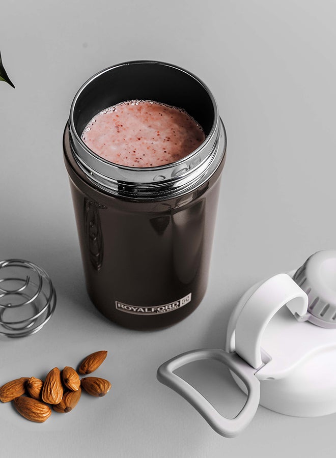 Royalford 590ml Protein Shaker Bottle - RF12184, with SS Blending Ball for Lump-Free Proteins Smooth Shakes, Leak-Proof and Portable Design, Suitable for Indoor and Outdoor Use - Image 3
