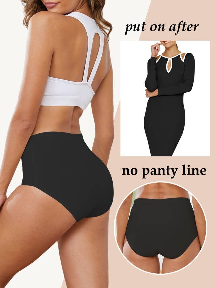 Buankoxy 5 Pack Women's Seamless Invisible Hipster Panties High Waist Underwear(5, Assorted Colors) - Image 3