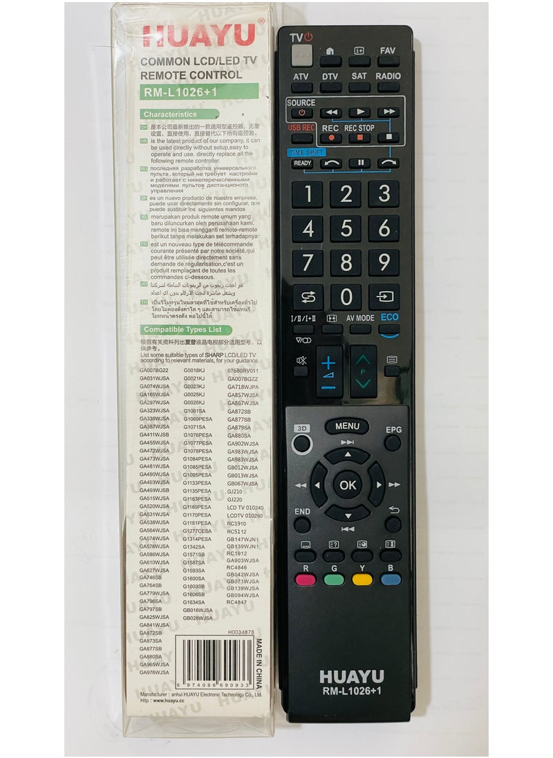 Huayu - Replacement Universal huayu Remote Controller for Tv,LCD And LED - Image 1